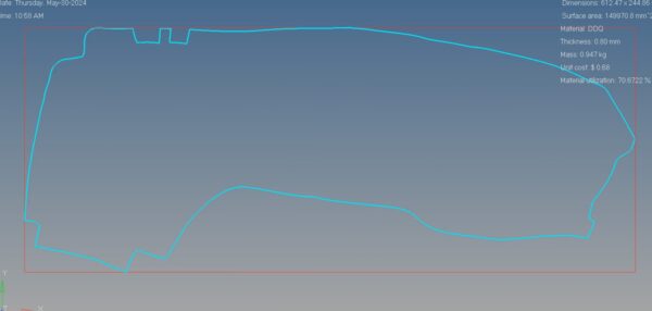 One step forming analysis - Car door hinge bracket - Image 2